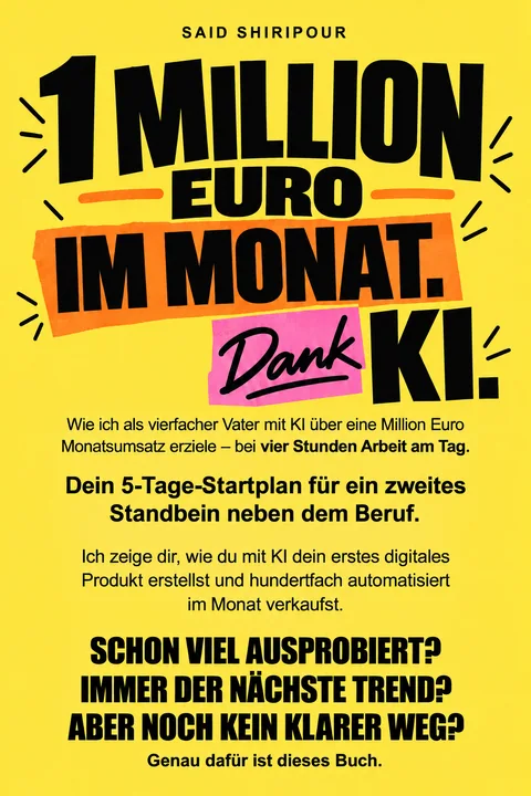 Großes Cover: 1 Million Euro im Monat. Dank KI. Von Said Shiripour